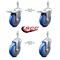 Service Caster 5 Inch Blue Polyurethane Swivel 10mm Stem Caster Total Lock Brake SCC, 2PK SCC-TSTTL20S514-PPUB-BLUE-M1015-2-S2 - alternate 1